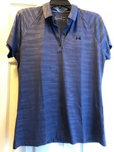 Nwt Ladies Under Armour Slate Blue Short Sleeve Golf Shirt - Sizes M &amp; L - £27.37 GBP