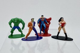 Nano Metal Figures Lot DC Comics Super Man Wonder Woman Killer Croc Two ... - £8.88 GBP