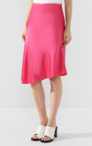 HELMUT LANG Damen Midirock Asym Satin Solide Neon Rosa Größe US 0 K01HW304 - £52.27 GBP