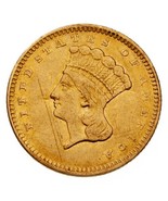 1856 Or Indien Princesse En Xf-Au État, Superbe Début US Or - $11,259.28 MXN