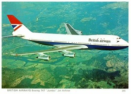 British Airways Boeing 747 Jumbo Jet Airliner Charles Skilton Postcard - £5.90 GBP