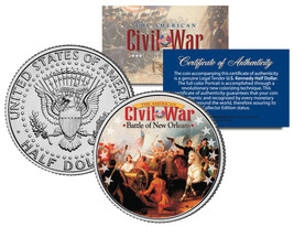 American Civil War BATTLE OF NEW ORLEANS JFK Kennedy Half Dollar U.S. Coin - £6.82 GBP