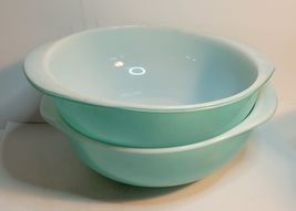 2 Pyrex No. 24 2 Qt Turquoise Casserole Dishes image 11