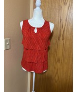 Rafaella Ladies NWOT PXS tiered layer ruffled front Sleeveless Shell - $27.50