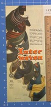 Vintage Print Ad Inter Woven Men&#39;s Socks Wool Cotton Nylon Knit 13.5&quot; x ... - $11.75