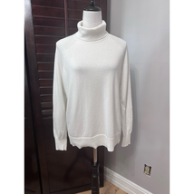 Caslon Womens Pullover Sweater White Long Sleeve Turtleneck Tight Knit S... - £14.74 GBP