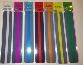 Guided Reading Strips Asst. Set of 7 (Colored Overlays) Model: Office Su... - $11.95
