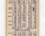Reading Railway System 1949 Reading Terminal to Ivyland Schedule - £14.01 GBP