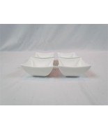 Set of 4 Forterra Square Bowls Fortaluxe Super White  3.5&quot; x 3.5&quot; x 2&quot; - €24,74 EUR