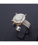 Women&#39;s Engagement Band Ring Round Cut Sim Diamond 10k Gold Finish 925 S... - $128.13 CAD
