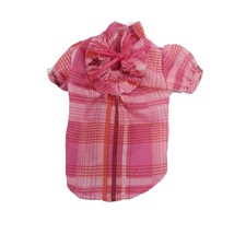 2010 Liv Doll School&#39;s Out Hayden Pink Plaid Shirt Blouse Top Spin Master - £4.73 GBP