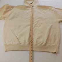 John Galt Full Zip Men's Cream Cotton Blend Hoodie Sweatshirt Measured Chest 53" image 14
