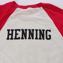 Gildan Heavy Cotton YBK HENNING Men's White & Red 3/4 Sleeve Raglan T-Shirt Sz S image 11