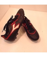 Diadora Soccer Cleats Size 5.5, 5 1/2, 38.5 Black / Red / White - $10.77 CAD