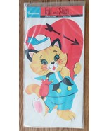 Vtg Dennison Tall &amp; Slim Valentines Day die cut paper Sailor Cat decorat... - $551.50 MXN