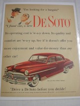 1950 DeSoto Color Ad Drive a Desoto Before You Decide! - $189.87 MXN