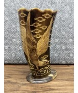 Vintage Hand Carved Water Buffalo Horn Beautiful Scrimshaw Quail? Pheasa... - $918.61 MXN