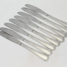 Gibson Arcade Beaded Dinner Knives 8 1/4&quot; Stainless Lot of 8 - £12.08 GBP