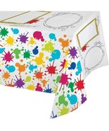 Art Party Paint Splatter Paper Table Cover Birthday Party Supplies 1 Ct ... - €6,00 EUR