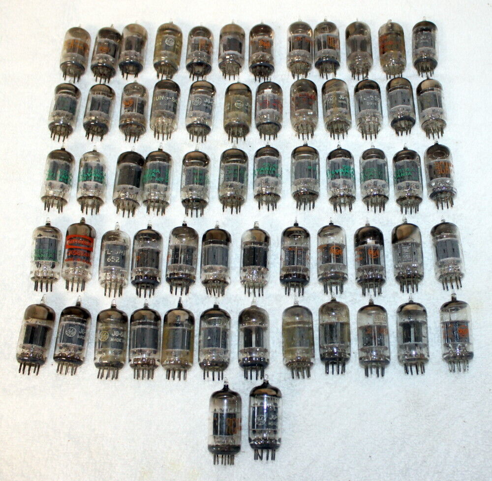 62- Vintage 5814A Audio Valve Vacuum Tubes ~ RCA Sylvania GE + ~ Test V Good  			