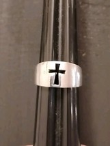 New 925 Sterling Silver Cross Crucifix 10 Mm Ring Band Size 9.5 Free Shi... - $29.99