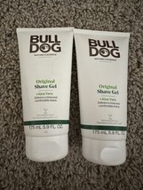 Lot Of 2 Tubes, Bull Dog Original Shave Gel, Natural Skincare for Men 5.9oz - $9.49