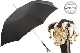 Pasotti Jester Skull Umbrella with Swarovski New - $510.00