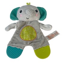 Bright Starts Snuggle &amp; Teethe Elephant Plush Teether Baby Toy BPA Free 0M+ - £7.75 GBP