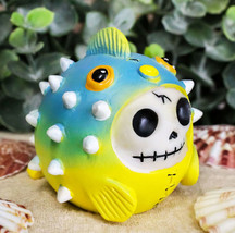 Furry Bones Puffington The Fugu Pufferfish Skeleton Figurine 2&quot;H Furrybones - $14.99