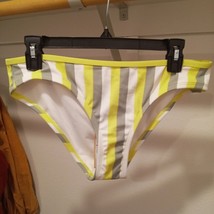 NWT Kona Sol yellow,  gray, and white bikini BOTTOM M (8 -10) - £11.35 GBP