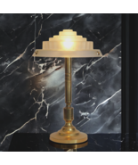Art Deco Desk Lamp &quot;Golden Stairs&quot; Unique Brass Lamp Light - $11,760.06 MXN