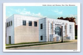 Public Library and Museum Building New Ulm Minnesota MN UNP Linen Postcard E15 - £2.84 GBP