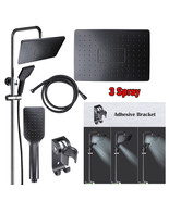 Dual Square Rainfall Shower Head With Handheld Spray + Shower Hose+Hook ... - $63.99