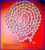 Natural Diamond Cutting Sphatik Mala - 108+1 beads - Certified - $132.49 CAD
