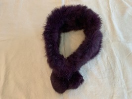 Rabbit Fur Scarf Women’s Purple Sz 27”x4” - $40.66 CAD