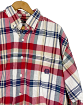 Cinch Shirt Size Large Mens Button Down Red White Blue Rodeo Western Wear Cotton - £35.23 GBP