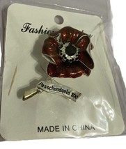 Red  Flower Passchendaele 100th Costume Jewellery Brooch vtd - £7.77 GBP
