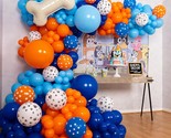 All-In-1 Bluey Balloons Arch &amp; Garland Kit With Bonus Bone  Small And La... - £32.04 GBP