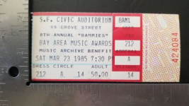 JOURNEY / NIGHT RANGER++ - VINTAGE MAR 23 1985 SAN FRANCISCO CONCERT TIC... - €22,17 EUR