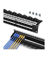 48 Port Patch Panel Cat6 19” Rack &amp; Wall Mount Ethernet UTP Keystone Pat... - $1,359.29 MXN