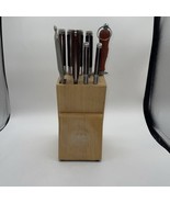 Cabela&#39;s Butcher Block Kitchen Knife Set 9 Pieces Plus Wooden Block - £53.80 GBP