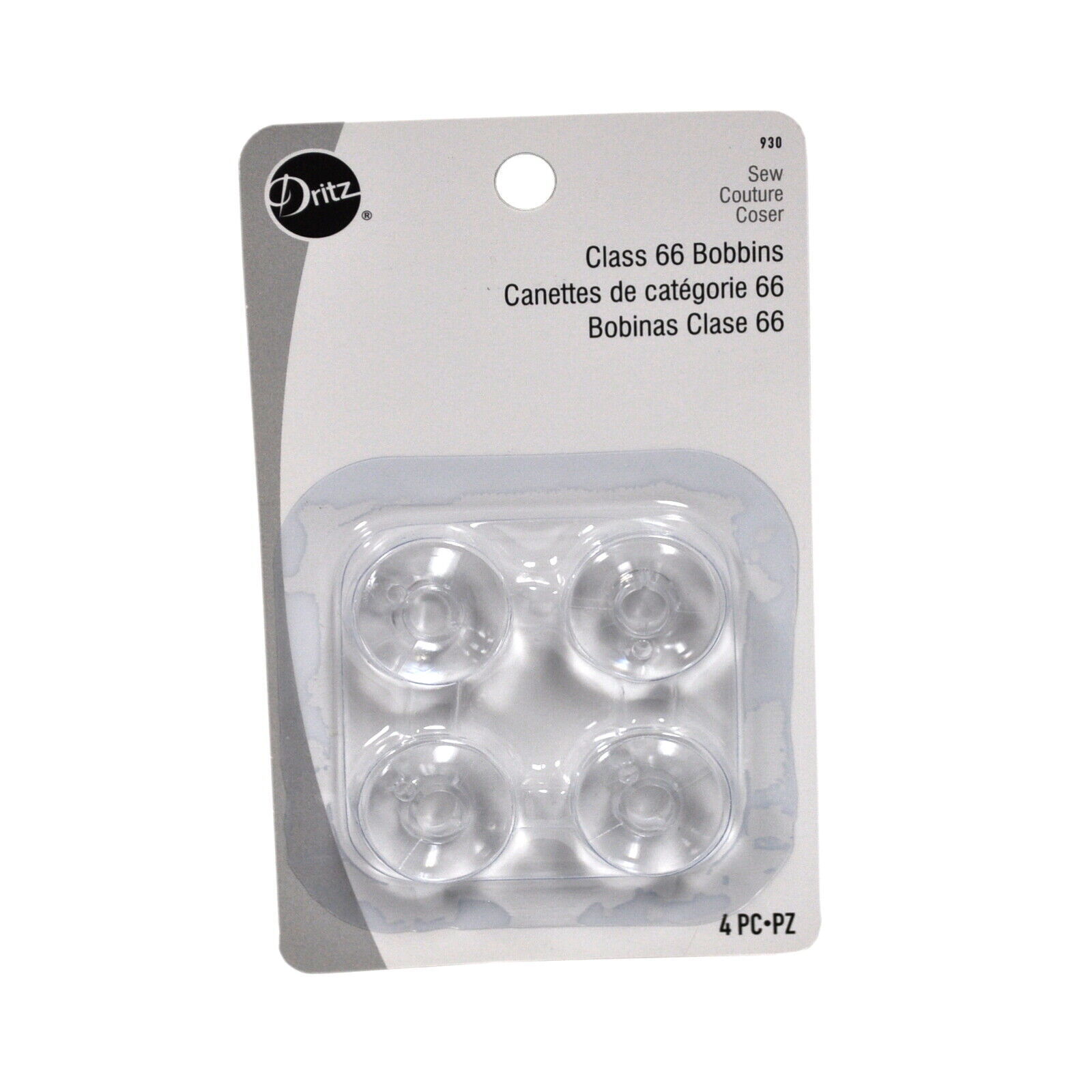Dritz Plastic Class 66 Bobbins 4 Count 930 - $2.95
