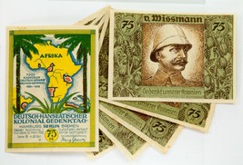 1921 Berlino Notgeld 6pc &quot; German-Hanseatic Coloniale Giorno &quot; Serie B ( Xf-Au ) - $98.99