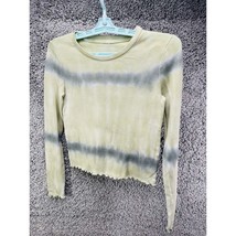 Womens American Eagle Soft &amp; Sexy Top Long Sleeve S Ombre Yellow Gray La... - £10.85 GBP