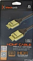 Blackweb Premium Certified 4k Ultra HD 6 foot HDMI Cable HDR 7.2 Surroun... - $7.91