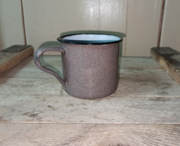 Vintage Soviet Mug.Original Army enameled Cup USSR. Russian Army soldier... - $29.65