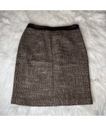 Kate Hill Size 6P Petites Tweed Skirt Wool Blend Lined Brown Beige - $13.10