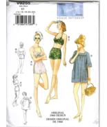 Vogue V9255 Misses  14 to 22 Circa 1960 Bra, Shorts and Coverup Sewing P... - £17.71 GBP