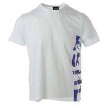 Just Cavalli Men T-Shirt White Short Sleeve Designer Logo Tee 2025 Colle... - $53.62 CAD