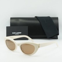 SAINT LAURENT SLM115 004 Ivory/Brown 54-20-140 Sunglasses New Authentic - £230.84 GBP